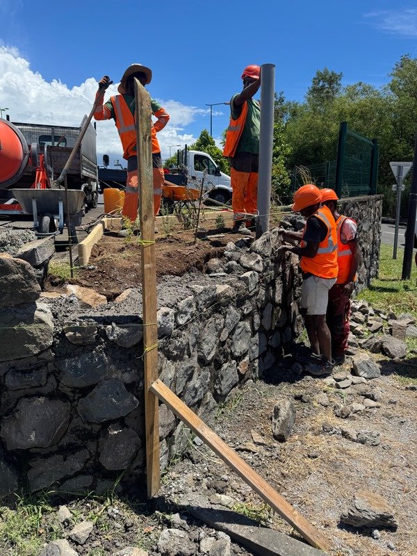 Maçonnerie paysagère et aménagement extérieur à La Réunion